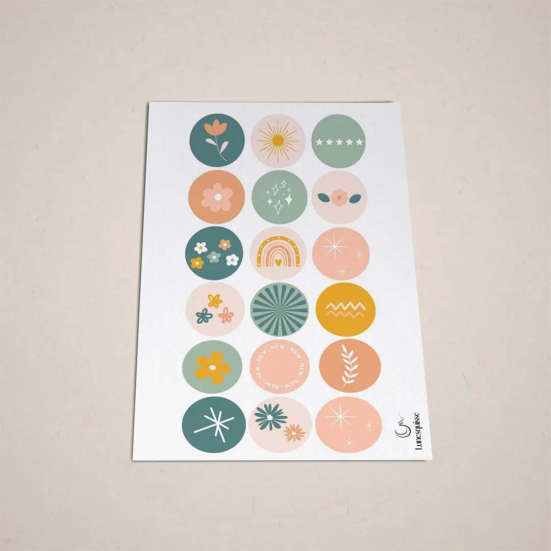 Planche de stickers A5
