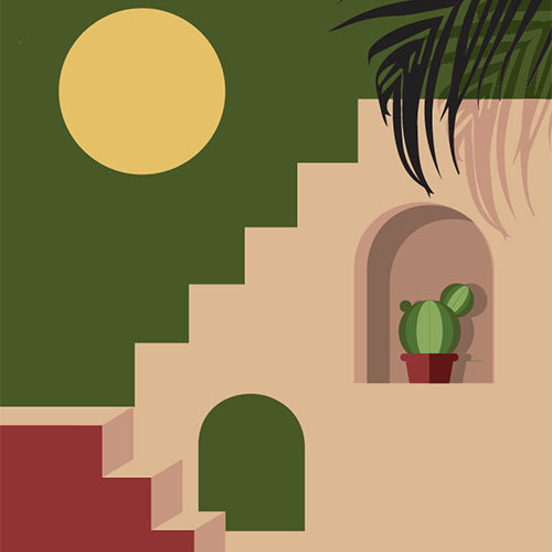 Motif sous l'escalier